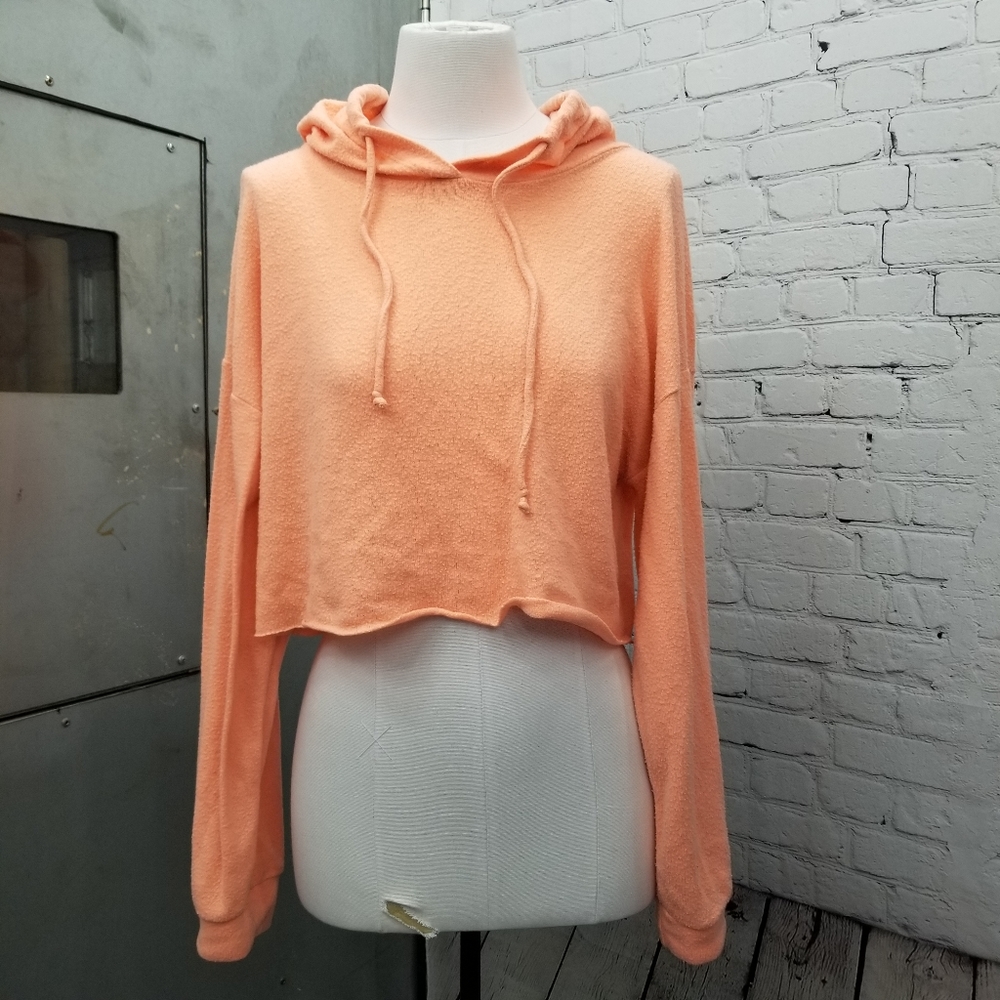 👏Final sale👏Soft oversized cropped hoodie size large
